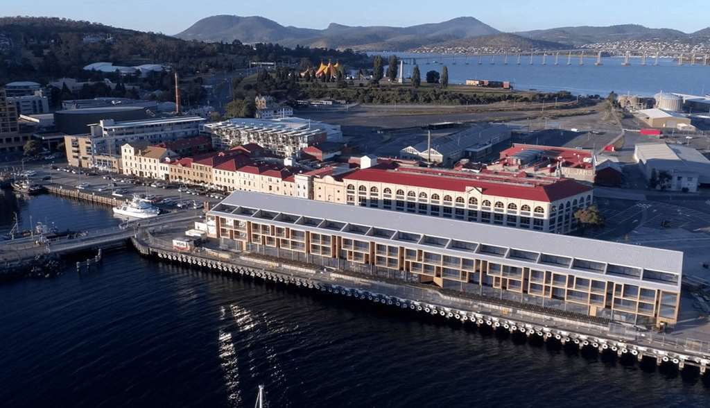 Macq 01 Hotel Hobart Luaran gambar Aerial view of the hotel